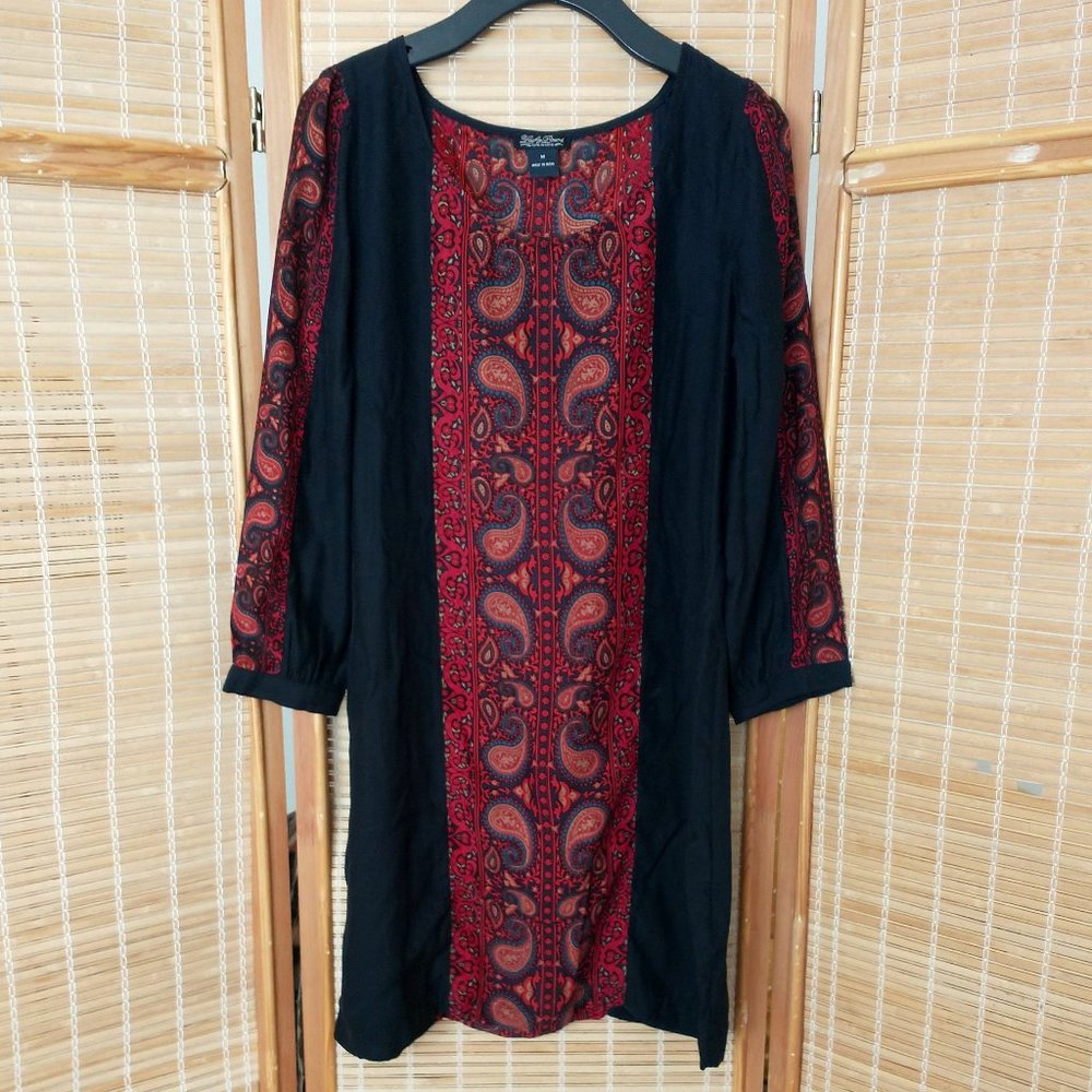 Lucky Brand | Silk Long Sleeve Shift Dress Size Medium